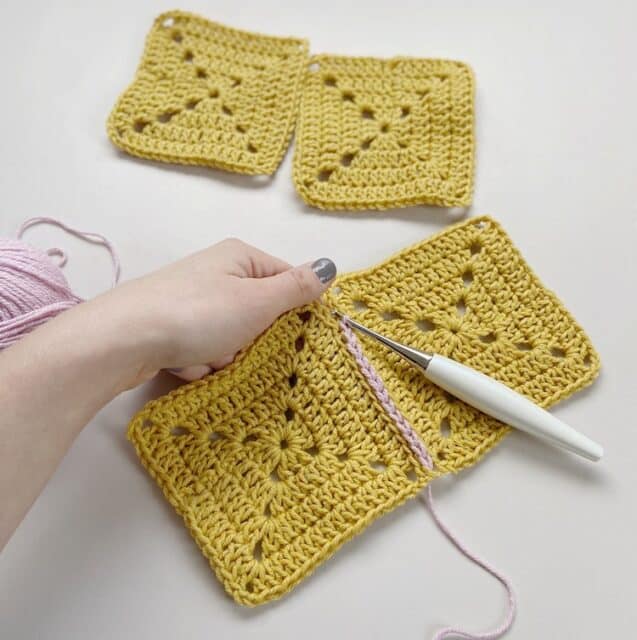 Joining Crochet Squares Easy Ways Single Flat And Slip Stitch