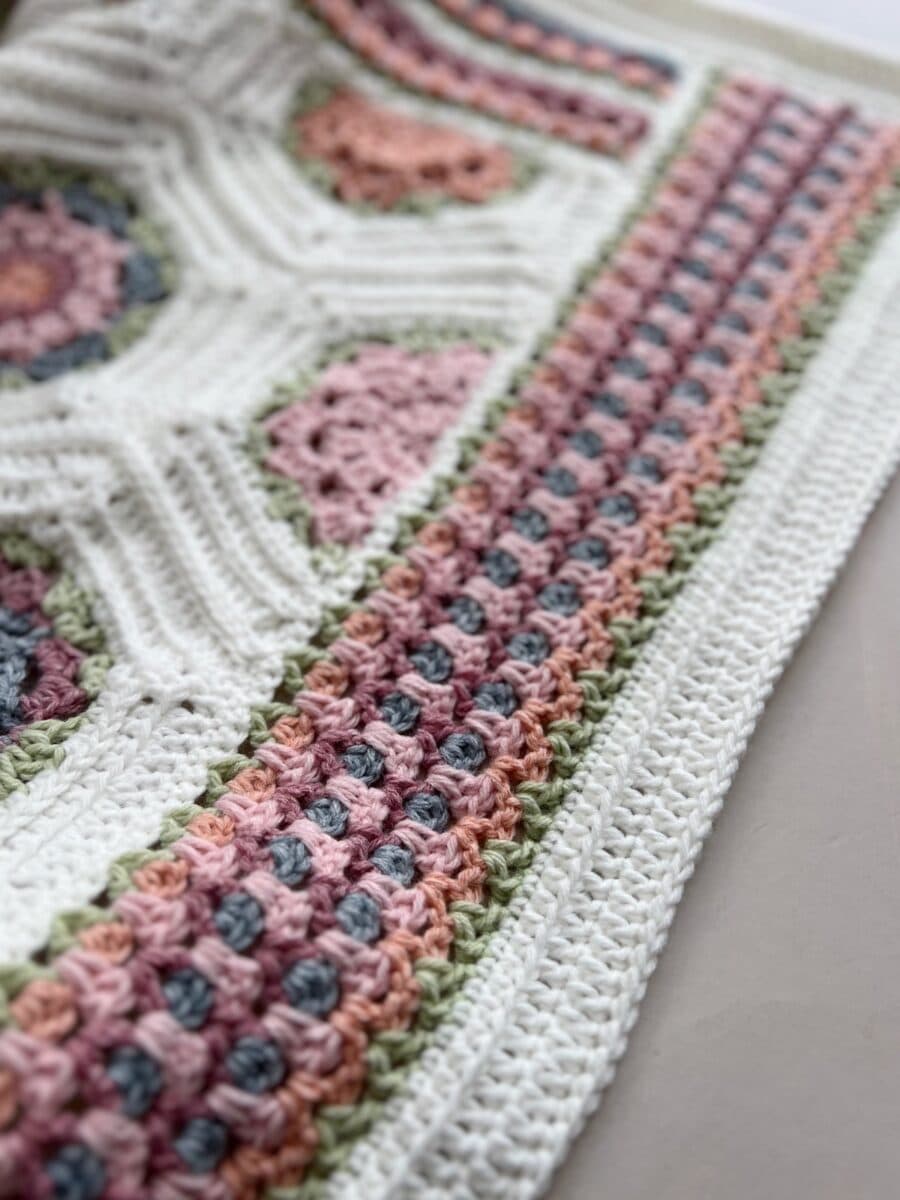 Crochet Flower Border For Blankets And Edges Hanjan Crochet