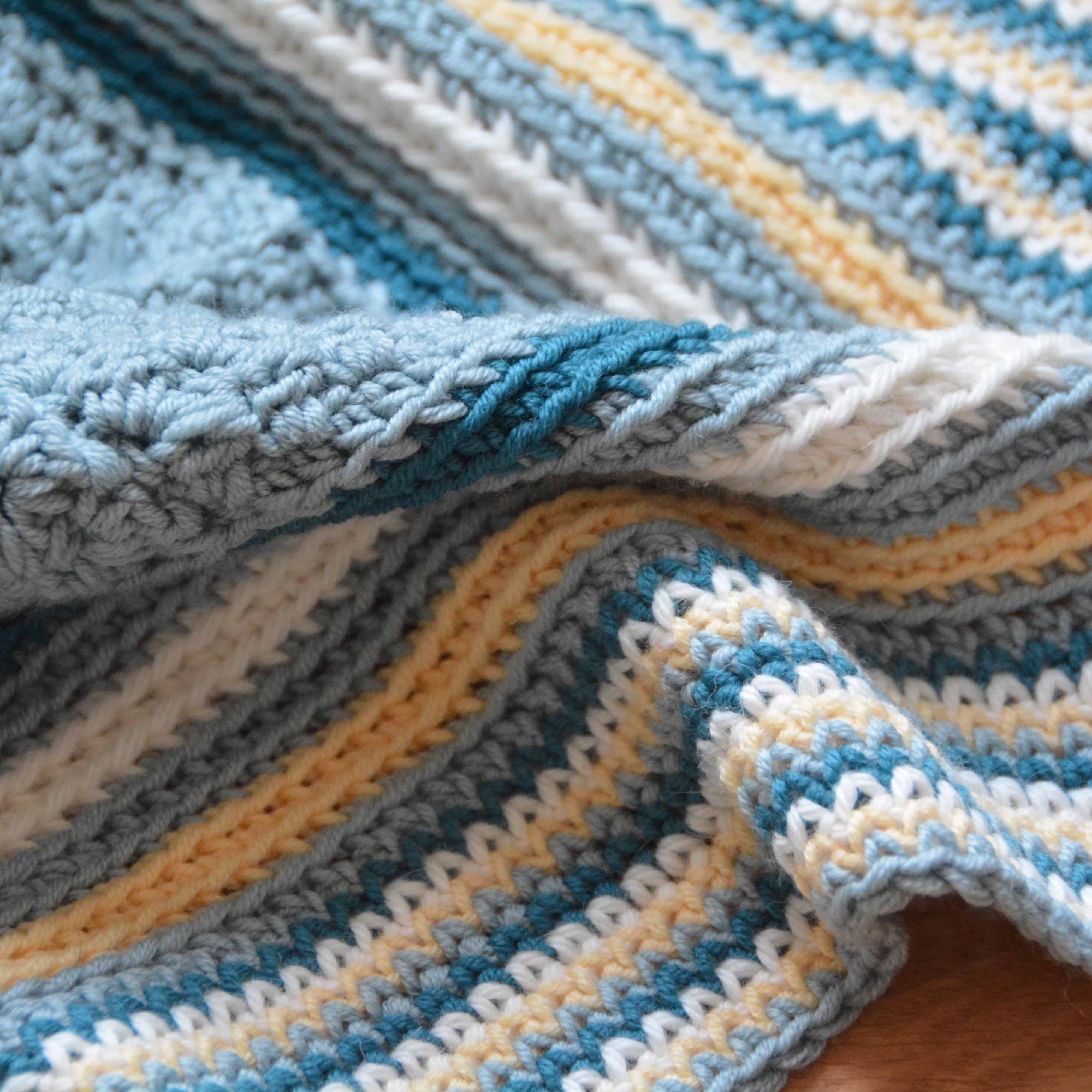 The Seaside Blanket – Free Crochet Baby Blanket Pattern – HanJan Crochet