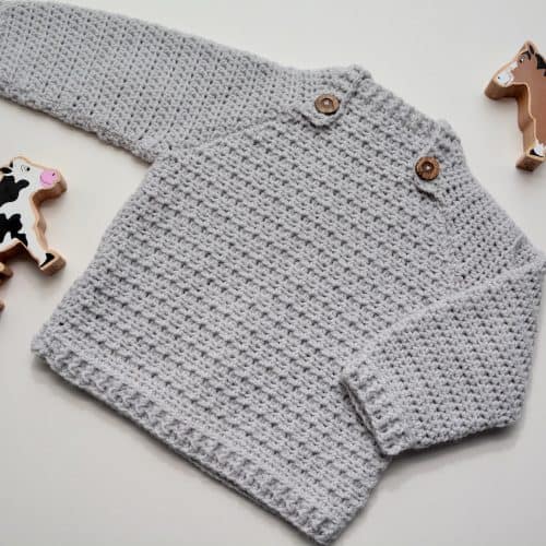 Easy Crochet Baby Sweater Pattern | HanJan Crochet