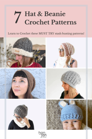 7 Easy Crochet Hat Patterns for All The Family | HanJan Crochet