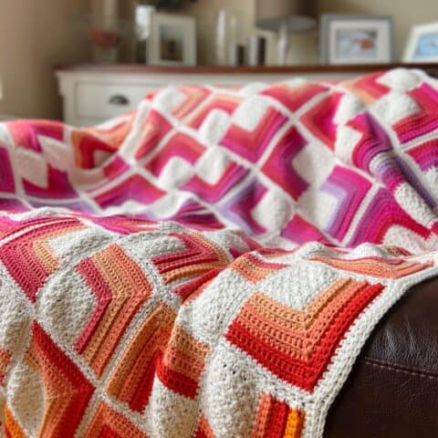 Easy Crochet Square Motif - Free Square Crochet Blanket Pattern ...