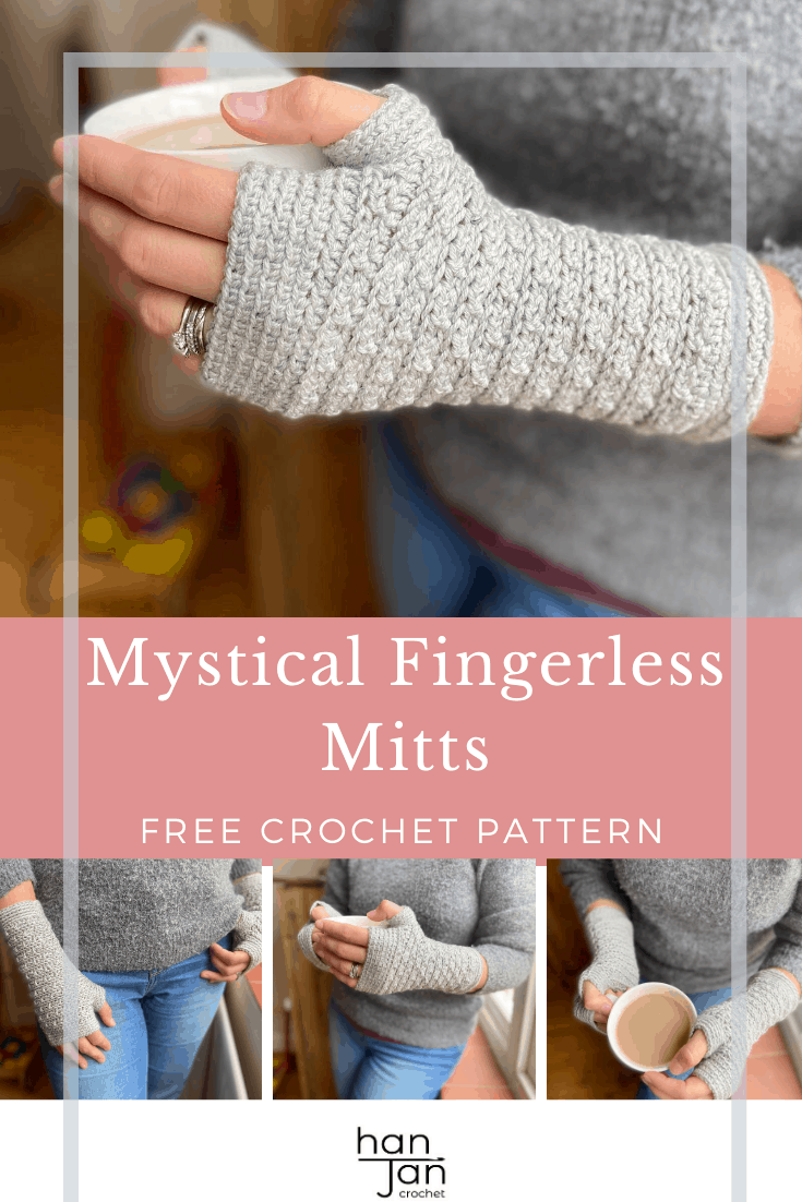 Misty Crochet Fingerless Gloves - My Crochet Space
