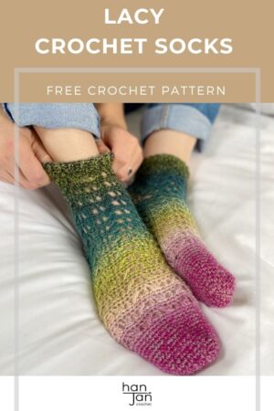Free Toe Up Crochet Socks Pattern - The Rialto Socks | HanJan Crochet