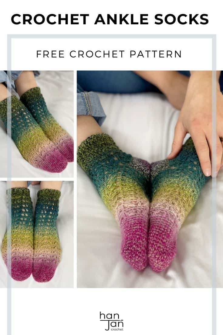 Lacy Crochet Socks Pattern - The Free Rialto Socks - HanJan Crochet