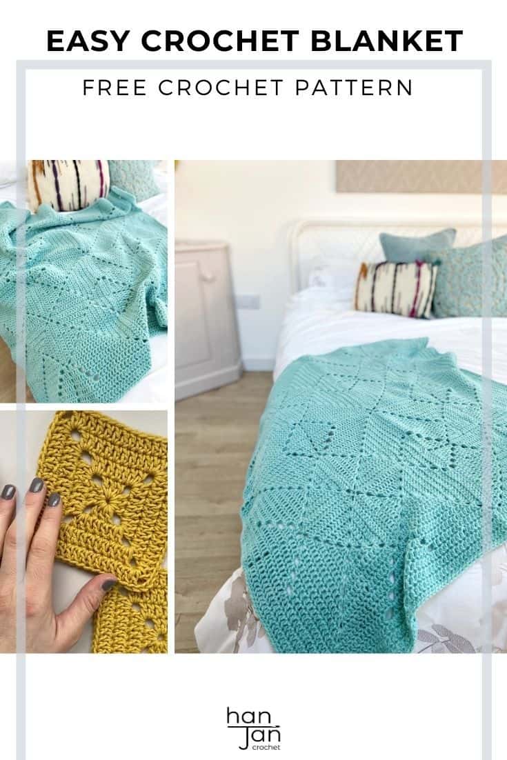 Solid Granny Square Blanket - Criss Cross Crochet Blanket Pattern ...