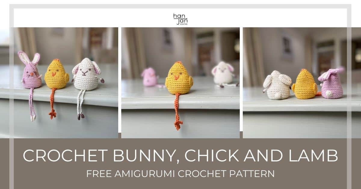 Amigurumi Crochet Animals: Easter chick, lamb and bunny Crochet