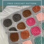 modern crochet blanket pattern seen from above