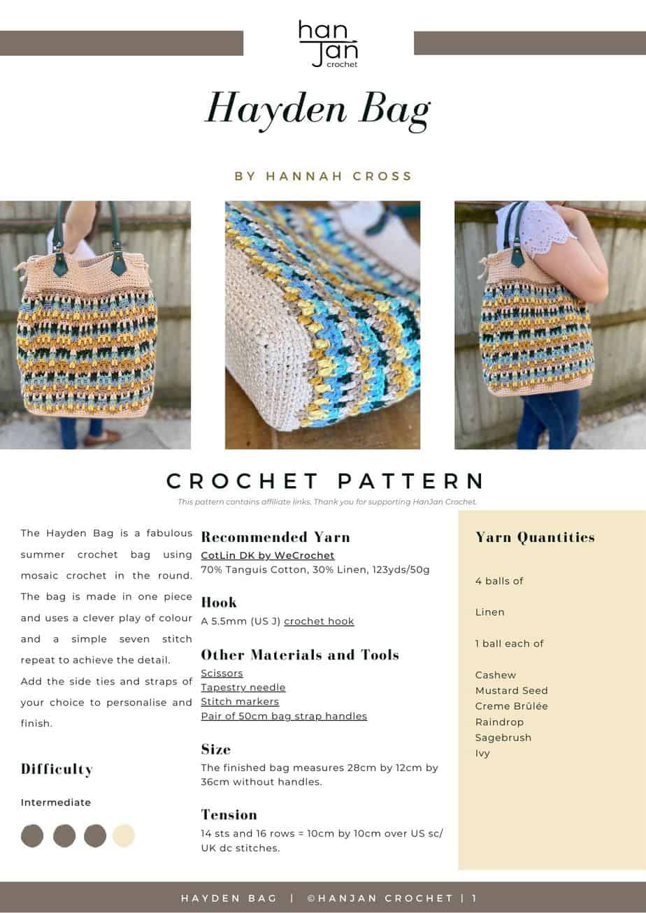Henrietta Tote - Free Crochet Bag Pattern - Hooked Hazel