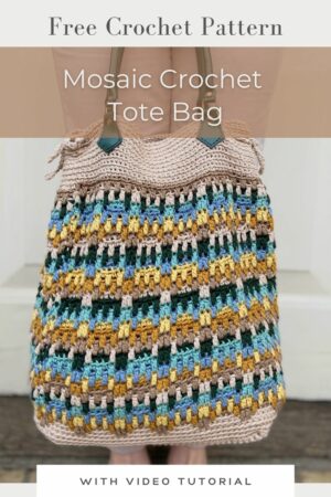 Hayden Bag - Free Mosaic Crochet Tote Bag Pattern 