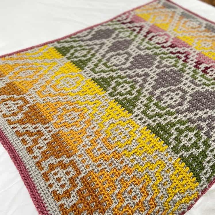 Wanderers Blanket Free Mosaic Crochet Blanket Pattern HanJan Crochet