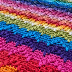 Diamond Overlay Mosaic Crochet Blanket Pattern | HanJan Crochet