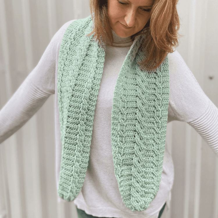 front post double crochet scarf
