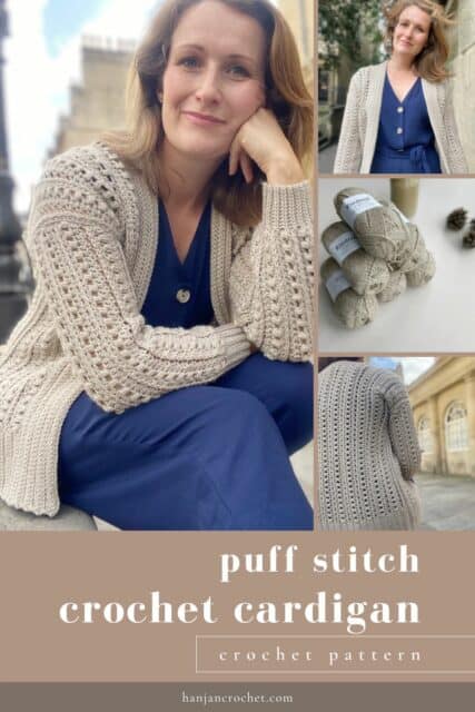 Puff Stitch Crochet Cardigan Pattern | HanJan Crochet