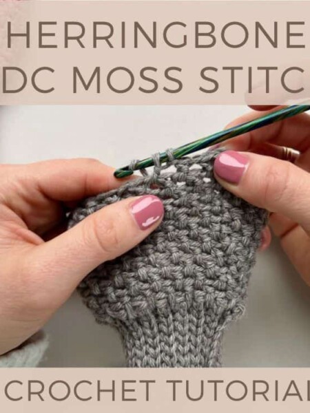 herringbone crochet moss stitch