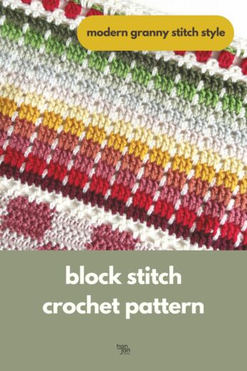 Block Stitch Crochet - Closed Granny Stitch | HanJan Crochet