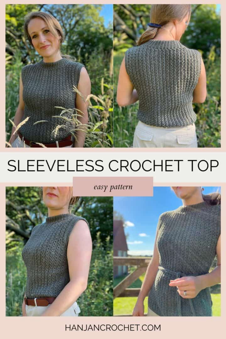 Crochet Sleeveless Top Pattern - Chloe Tabard | HanJan Crochet