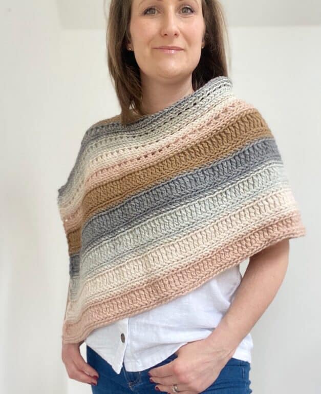 Chunky Crochet Wrap Pattern (simple and free) | HanJan Crochet