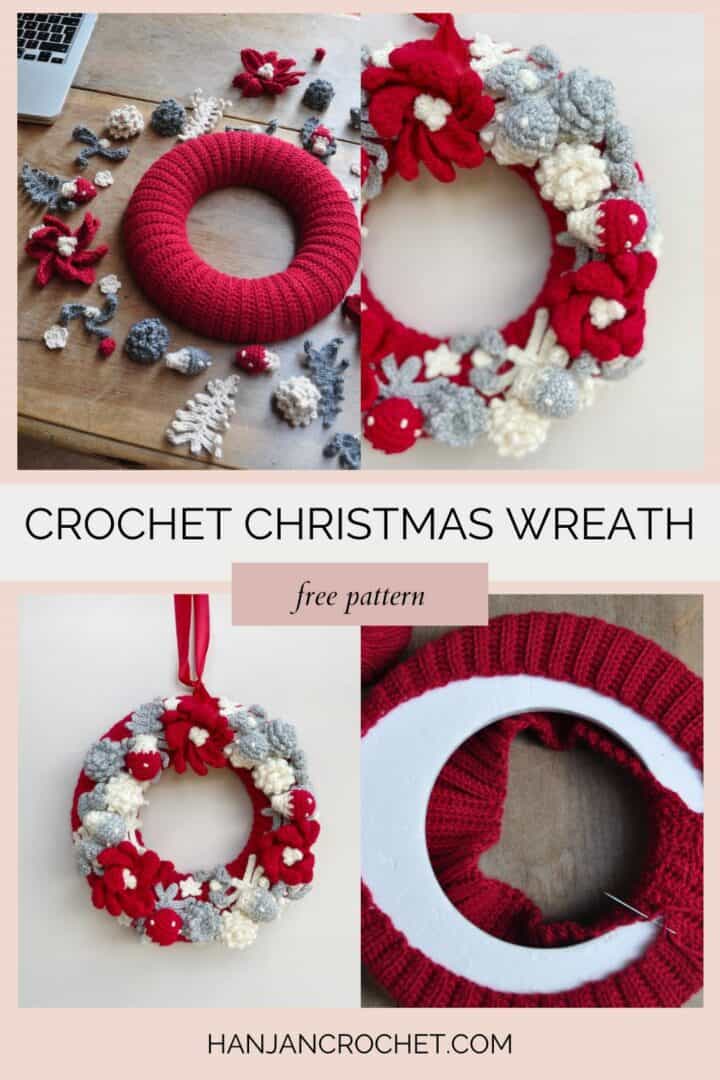 Christmas Crochet Wreath Pattern (woodland theme)