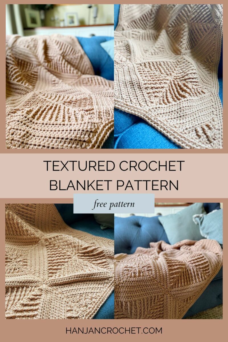 Stunning Textured Crochet Blanket Pattern | HanJan Crochet