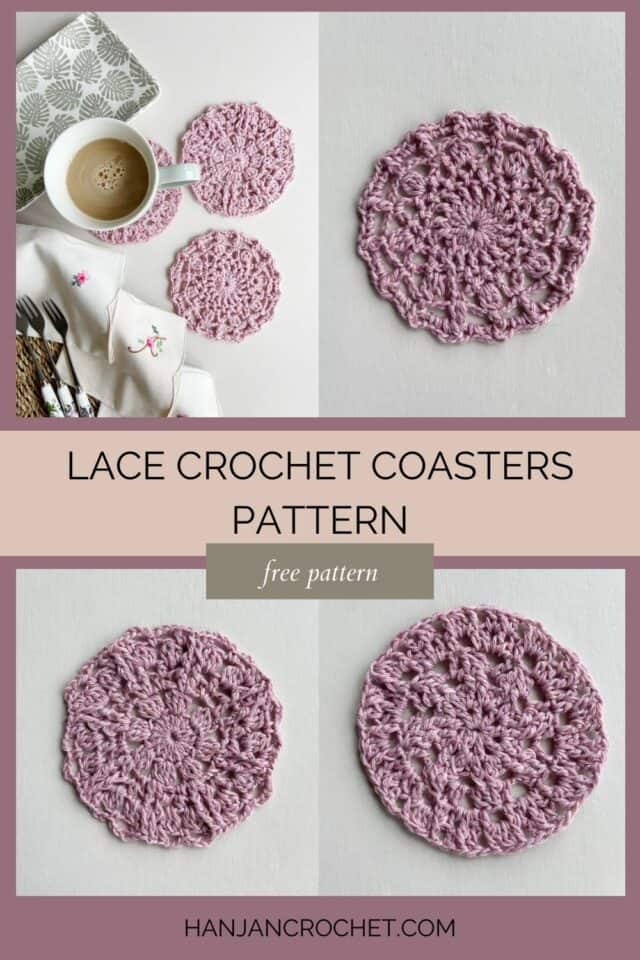 Free Crochet Coaster Pattern - Lacy and Delicate | HanJan Crochet