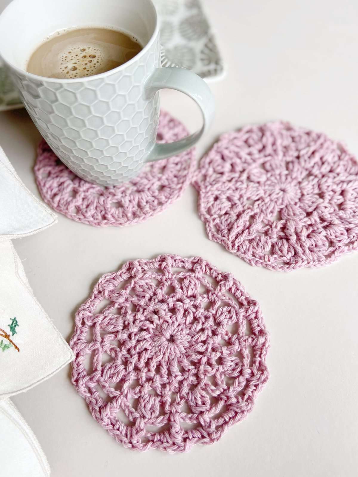 Free Crochet Coaster Pattern Lacy and Delicate HanJan Crochet