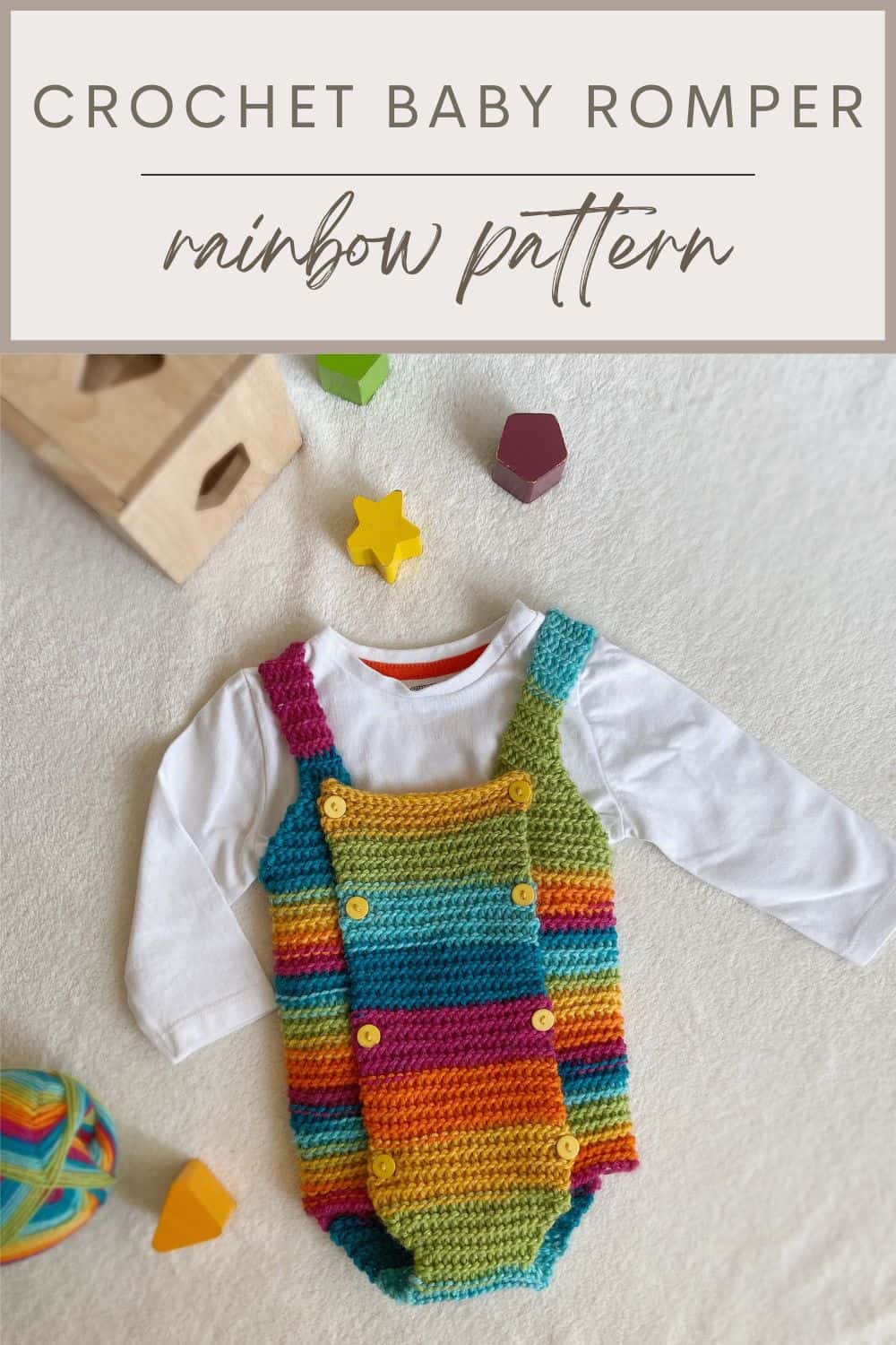 Rainbow Baby Crochet Romper Pattern