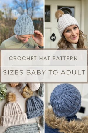 DK Crochet Hat Pattern - Easy Ribbed Style | HanJan Crochet