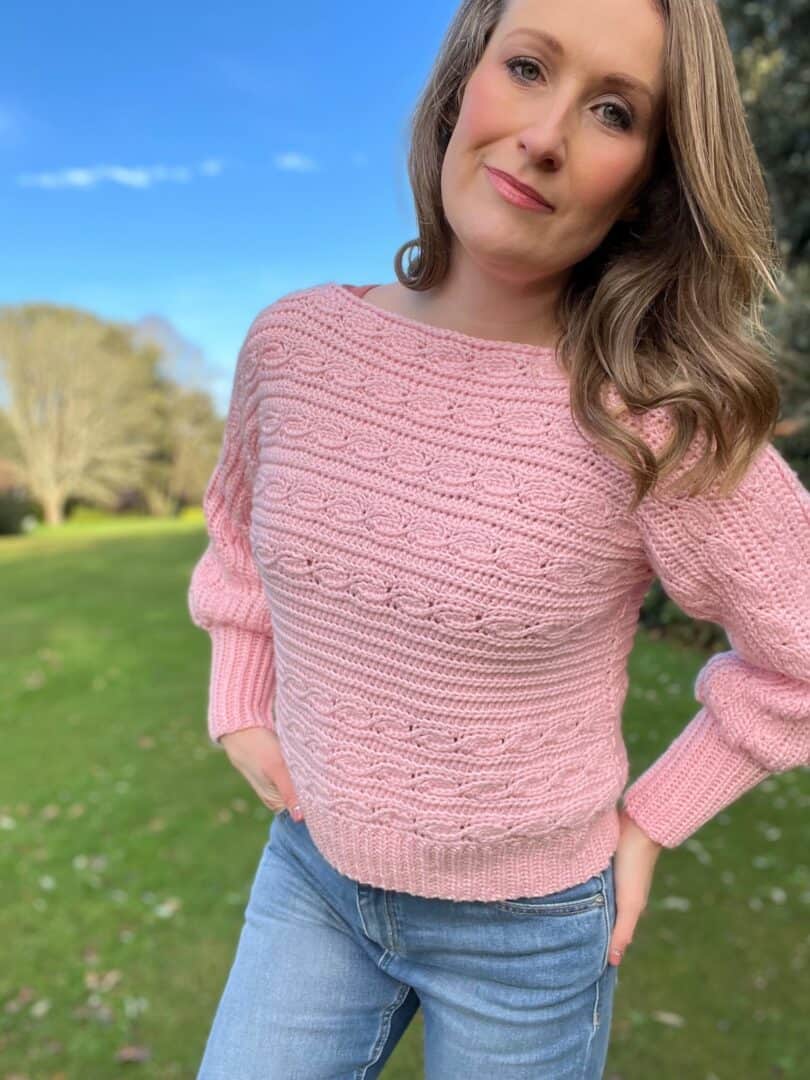 Crochet Crop Sweater Pattern Free | HanJan Crochet