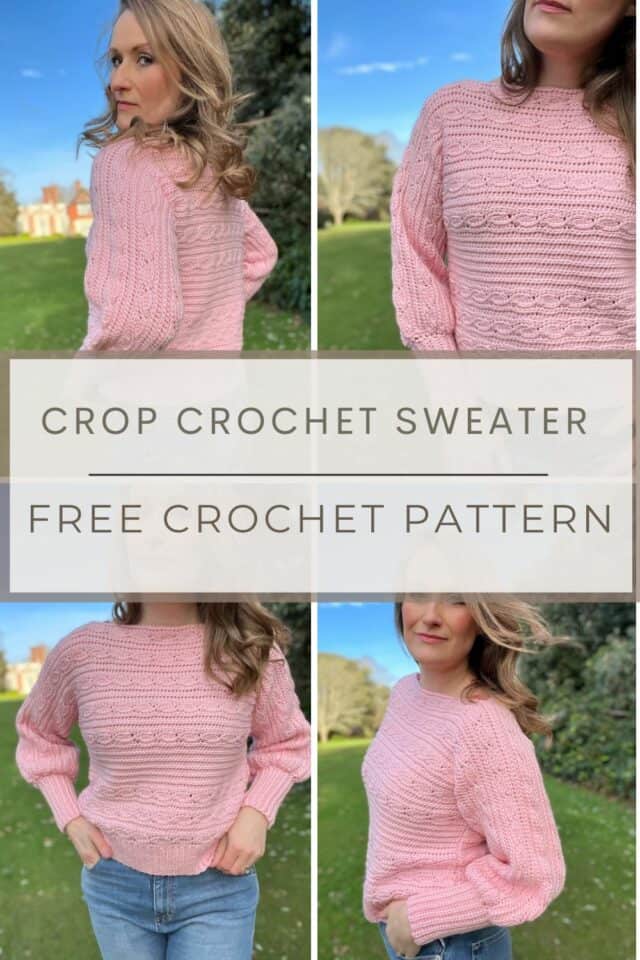 Crochet Crop Sweater Pattern Free HanJan Crochet