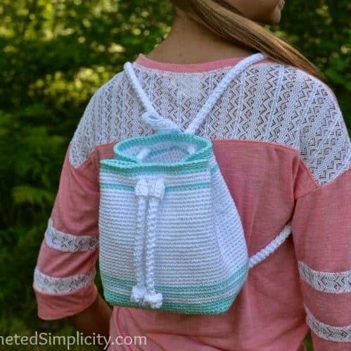 Crochet Pretty Easy Backpack  Crochet backpack pattern, Crochet