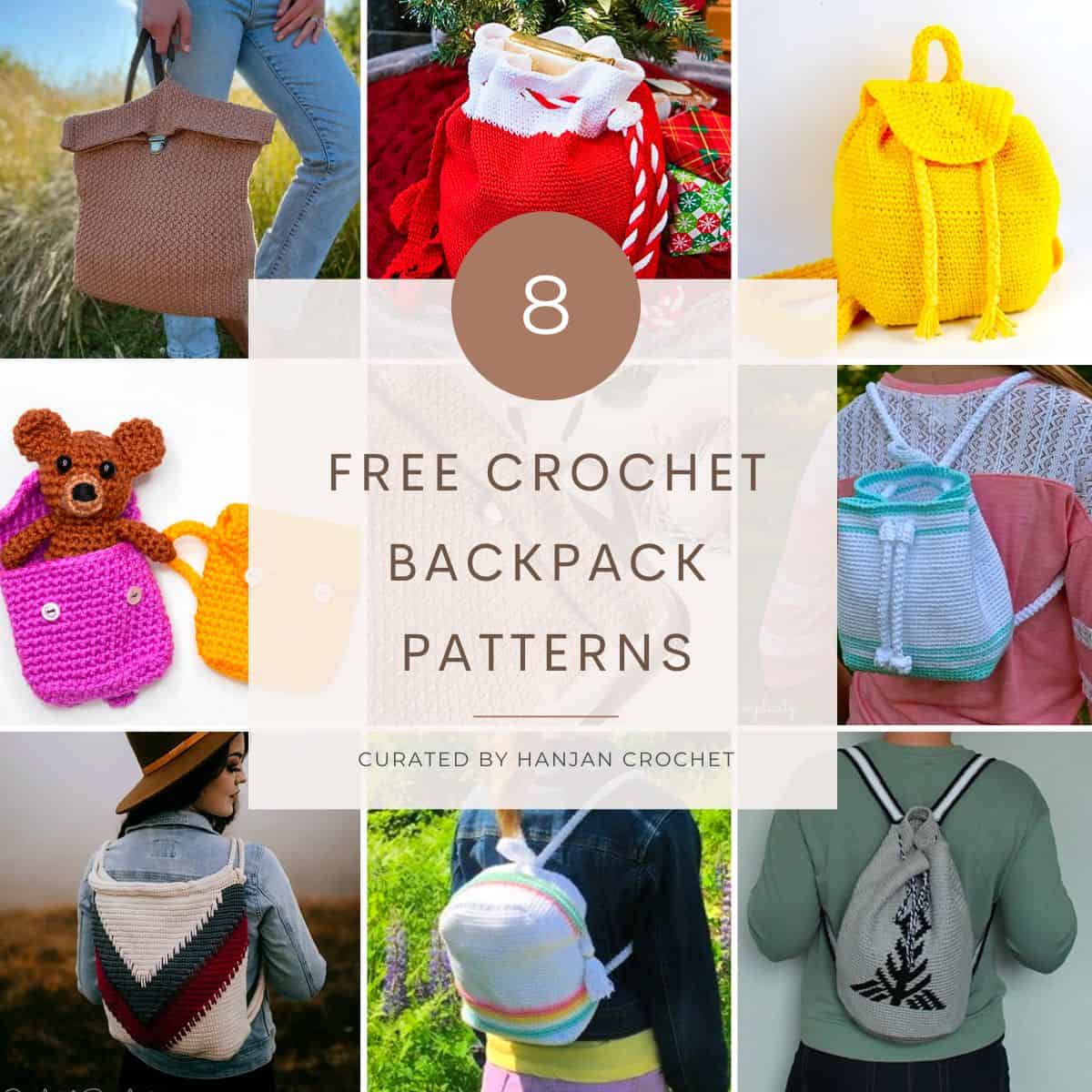 18 Crochet Backpack with Free Patterns