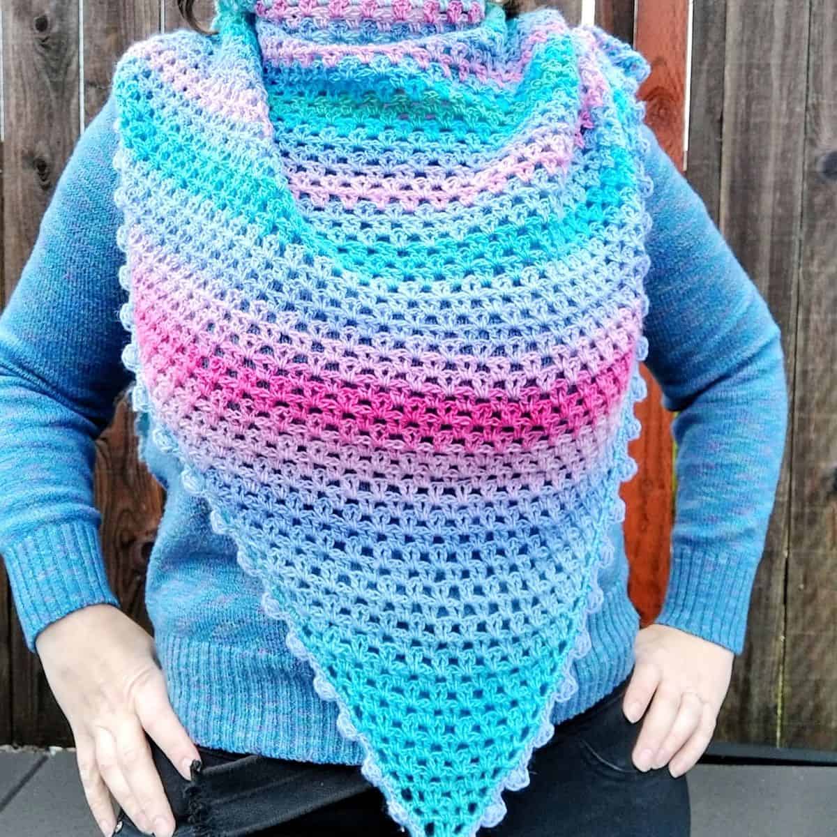 Furrow & Flourish: Crochet shawl pattern - Dora Does