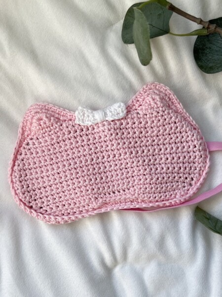 crochet eye mask