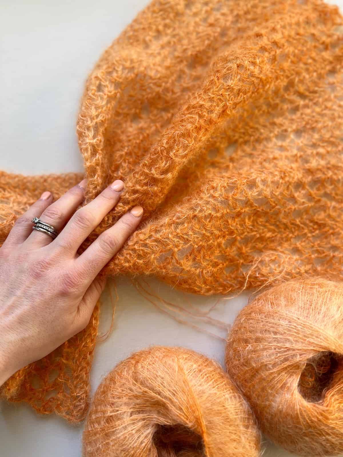 Elegant Scarf Crochet Pattern - Orange Blossom
