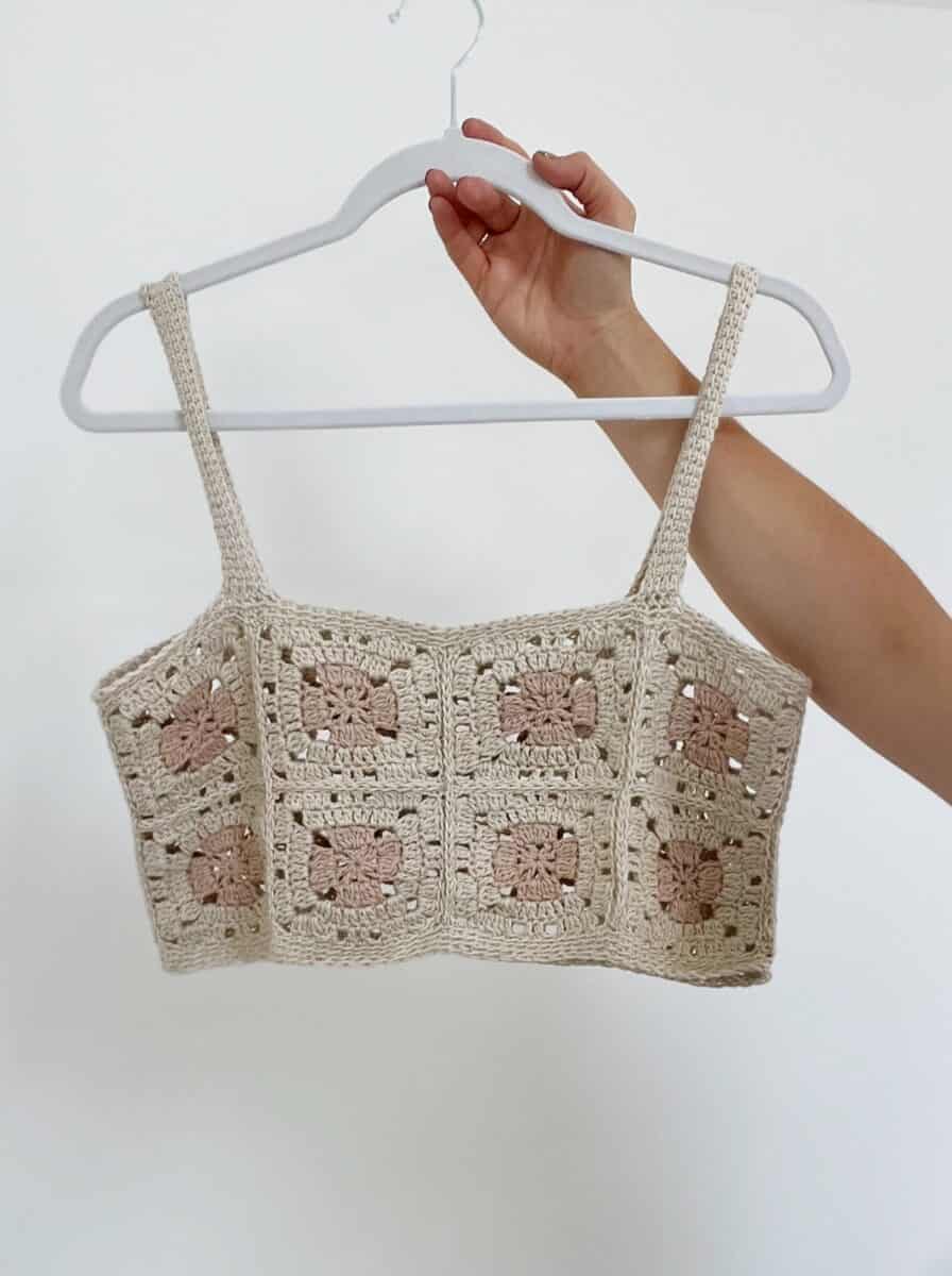 Crochet Crop Top Pattern with Straps | HanJan Crochet