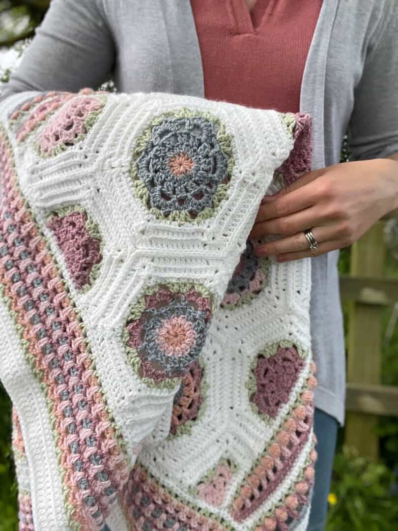 Crochet Quarter Hexagon - Time to Bloom Blanket | HanJan Crochet