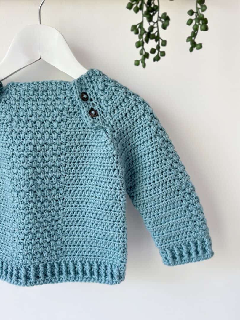 Baby Crochet Sweater Pattern with Buttons | HanJan Crochet