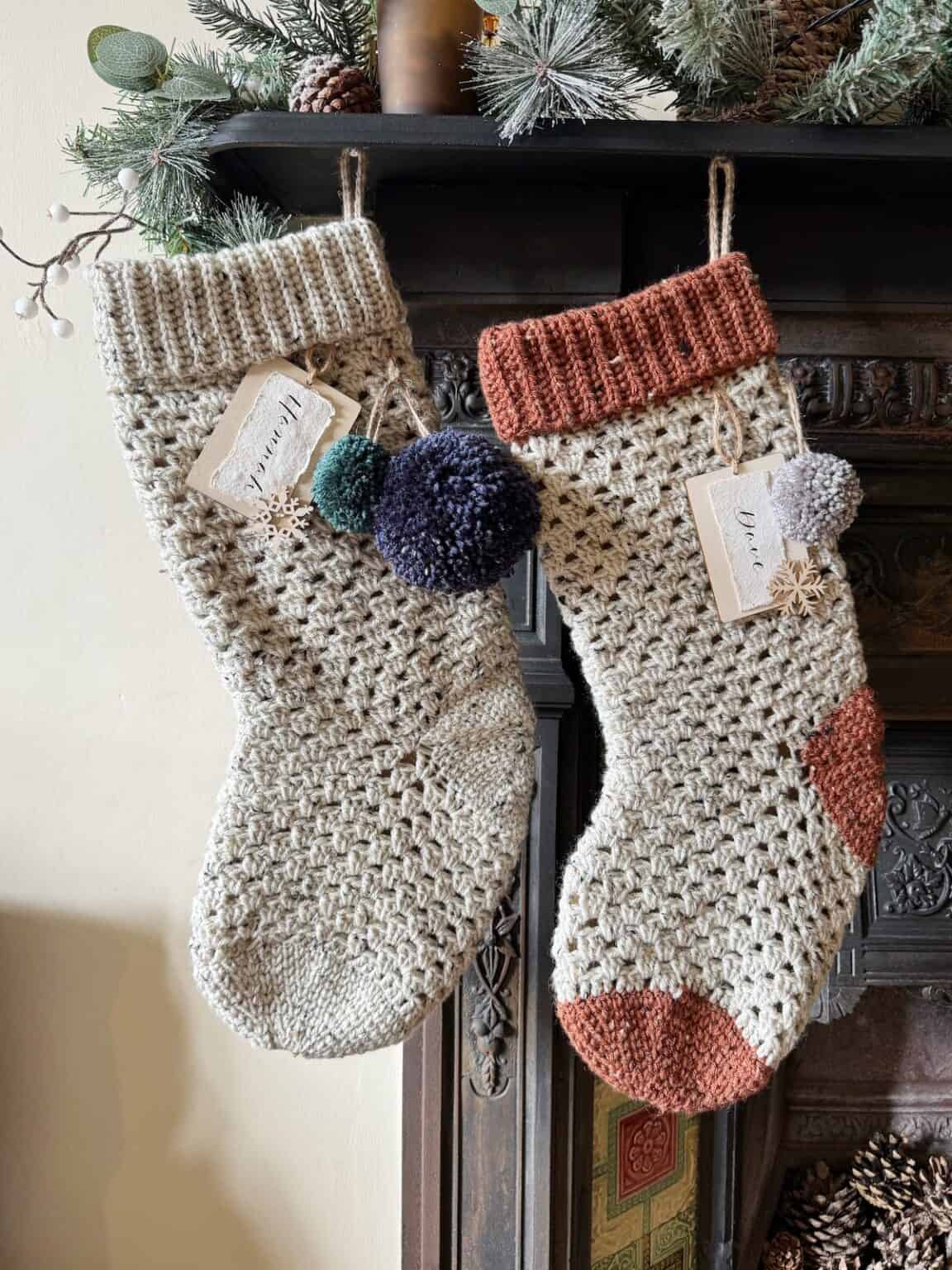 Easy Crochet Stocking Pattern using the Granny Stitch HanJan Crochet