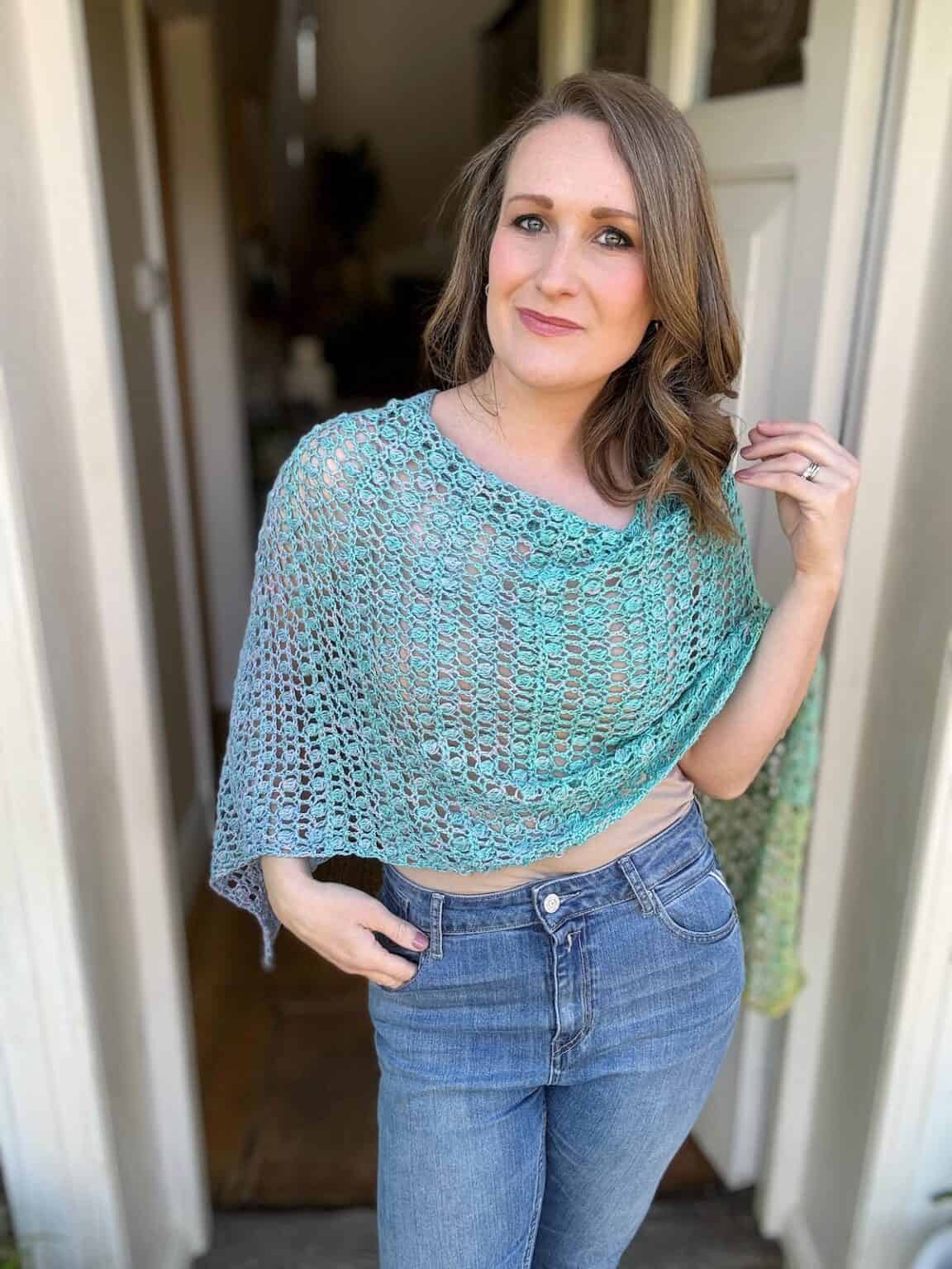 Crochet Lacy Poncho Pattern For Summer | HanJan Crochet