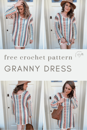 Crochet Granny Dress With Long Sleeves | HanJan Crochet