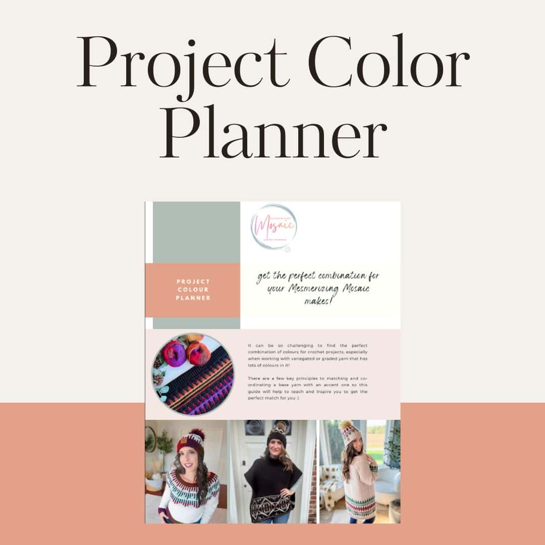 Project Color Planner" cover featuring knitting images and people wearing colorful knitwear.